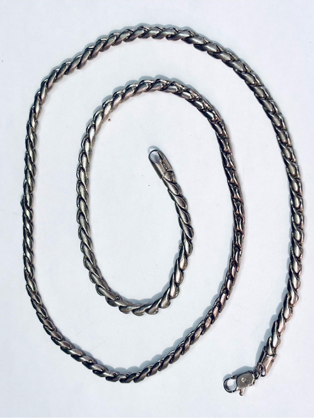 🆕Listing! Sterling silver Charm holder necklace Wider chain Fits beads & charms